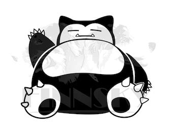 Drawing & Illustration Digital Snorlax SVG File FLAT etna.com.pe