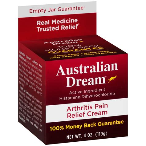 Australian Dream® Arthritis Pain Relief Cream 4 oz. Box - Walmart.com ...