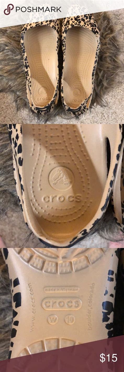 EUC Leopard-print Crocs Size 10 W | Crocs size, Crocs, Crocs shoes