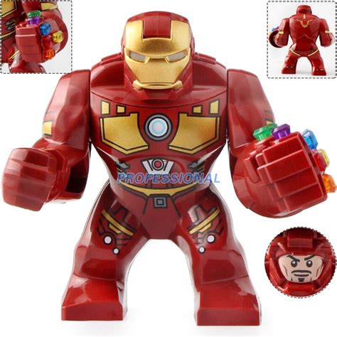 Big Size Iron Man with the Infinity Gauntlet Avengers Endgame Lego ...