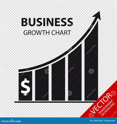 Business Growth Chart - Vector Illustration - Isolated on Transparent ...