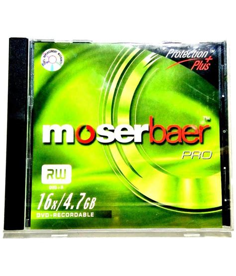 MoserBaer 4.7Gb Recordable DVD - Pack of 5 - Buy MoserBaer 4.7Gb ...