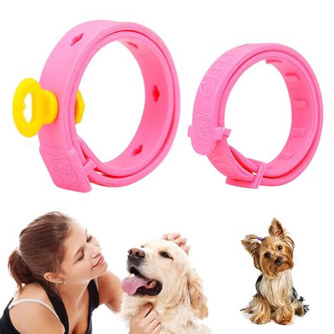 Red Adjustable Pet Cat Dog Anti Flea Louse Collar Soft Silicon Flea Insect Repellent Collar Pet ...