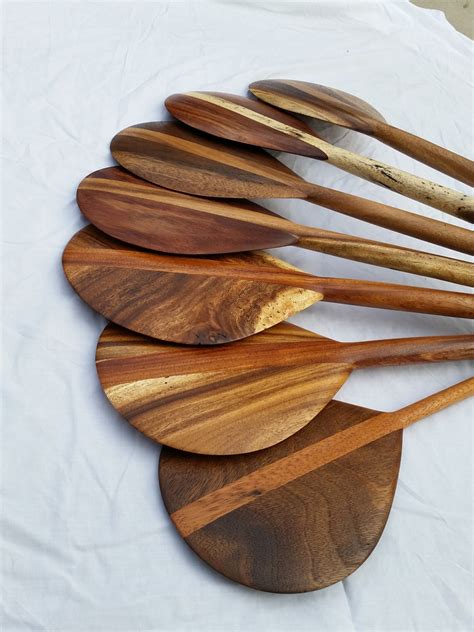 Wood Canoe Paddles Traditional Hawaiian Style Small Size