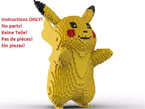 LEGO PIKACHU STATUE building instruction - Pokemon INSTRUCTIONS ONLY NO ...