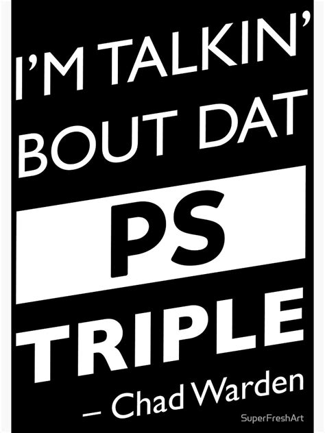 "Meme Chad Warden PS Triple Gift" Poster for Sale by SuperFreshArt ...