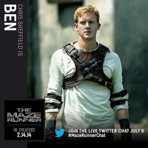 The Maze Runner • Ben | Maze runner characters, Maze runner