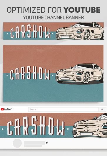 Car Show - Free Youtube Channel banner PSD Template - 10026914 | by ElegantFlyer