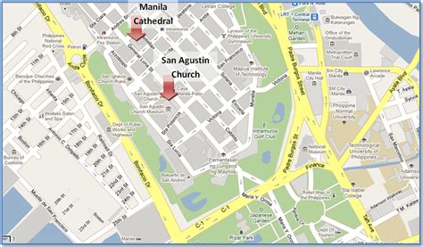 Manila Cathedral Map