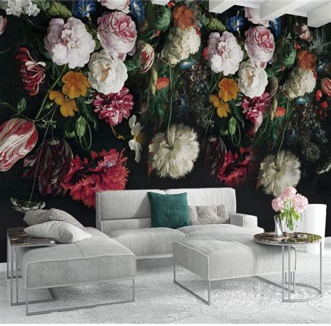 3D Modern Colourful flowers Wallpaper Art Wall Mural Living Room bedroom paper Wall Mural Flower ...
