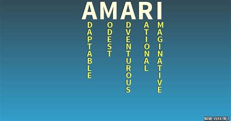 The meaning of amari - Name meanings