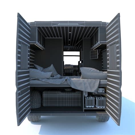 3D model Fiat Ducato Camper Van Interior Design VR / AR / low-poly | CGTrader