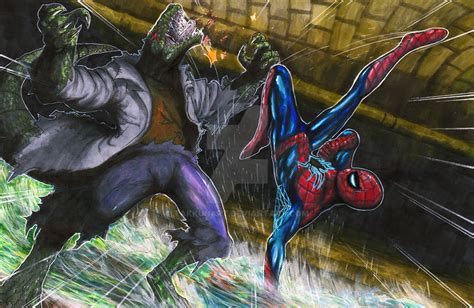 All-New Amazing Spiderman VS The Lizard by TakkunArt on DeviantArt