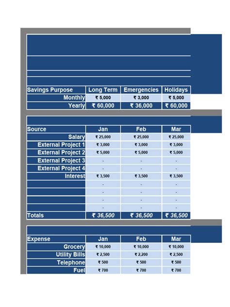 Savings Goal Tracker Excel Template | PDF