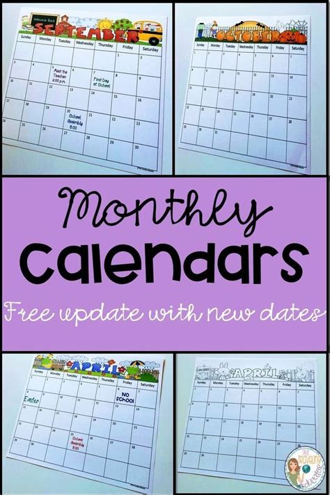 Free Printable Calendar For Teachers - Dyanne Lyndsey