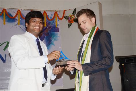 Guest of Honour Mr. Beckermann being Felicitated by CMD, AuroIN Mr. Annada Prasad Padhy at ...