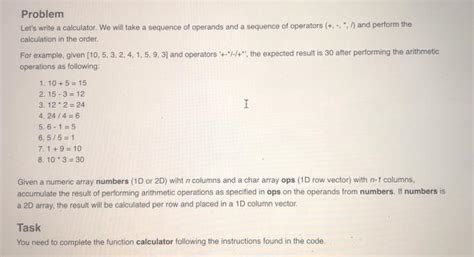 Solved Problem Let's write a calculator. We will take a | Chegg.com