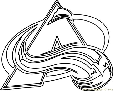 Colorado Avalanche Logo Coloring Page for Kids - Free NHL Printable ...