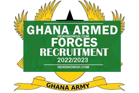 2022/2023 Ghana Armed Forces Recruitment