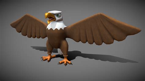 Cartoon Eagle Low Poly - 3D model by Nemanja Milosevic (@nemanja_m ...