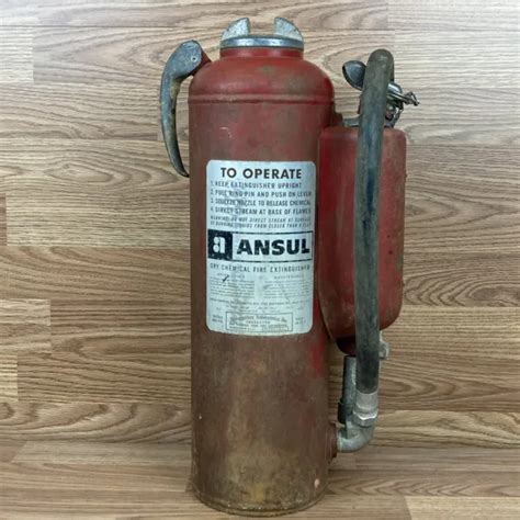 VINTAGE ANSUL DRY Chemical Fire Extinguisher 20-B Big Red Pressure Cartridge $229.99 - PicClick