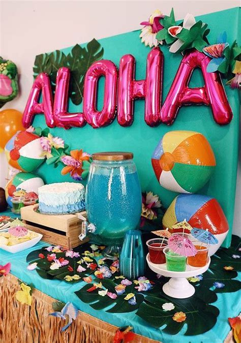 Festa Havaiana: 50 Ideias Incríveis para a Sua Comemoração! | Hawaii festa, Festa hawai, Festa aloha