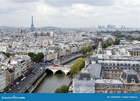 Panoramic view of Paris stock image. Image of france - 14503029