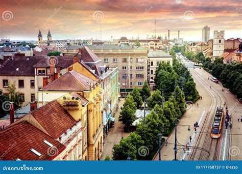 Debrecen Hungary 04 19 2019 Tourists And Locals Enjoy The Good Time In ...