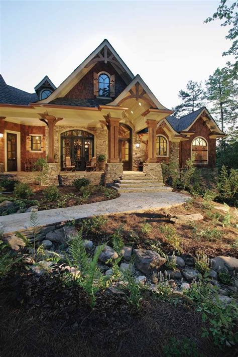 Stone and wood exterior I LOVE this combo. Yes I have many favorite dream home styles. I'll pic ...