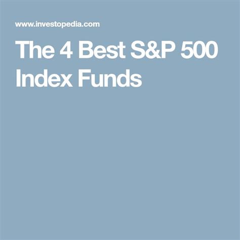 Top S&P 500 Index Funds | S&p 500 index, Show me the money, Fund