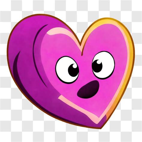 Download Cute and Amusing Purple Heart Emoji PNG Online - Creative Fabrica