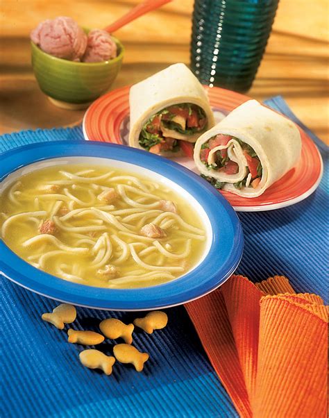 Turkey and Chicken Noodle Soup - Prepared Food Photos, Inc.