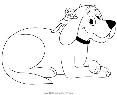 Clifford The Big Red Dog And Emily Coloring Page for Kids - Free ...