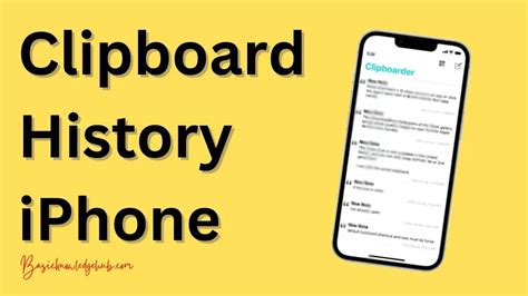 Clipboard History iPhone - Basicknowledgehub