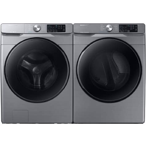 Shop Samsung Platinum Front-Load Washer & Gas Dryer Set with Steam and Smart Care at Lowes.com