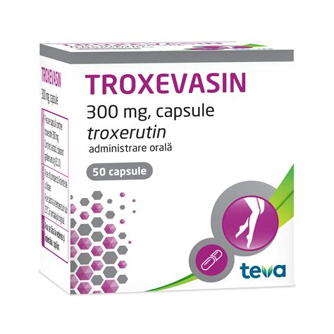 Troxevasin, 300 mg, 50 capsule, Teva Pharmaceuticals