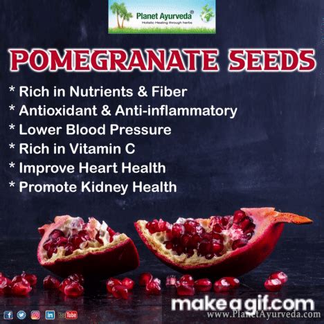 Health Benefits of Pomegranate Seeds - Ayurveda on Make a GIF