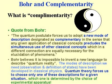 Bohr and Complementarity