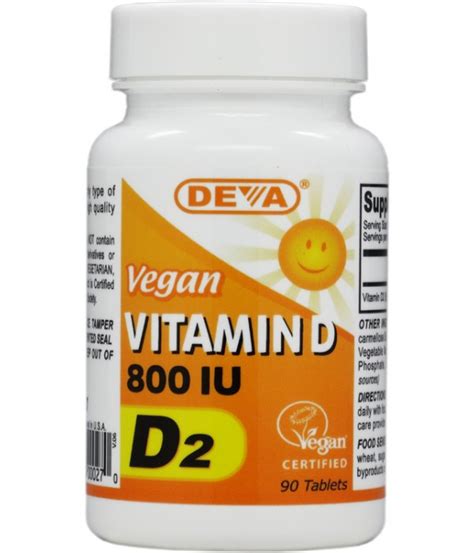 Buy Vitamin D Vegan 800 IU 90 Tabs Deva Online, UK Delivery