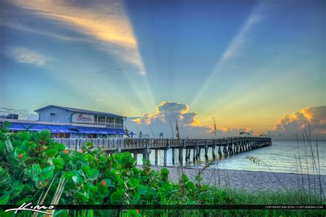 Rays over the Lake Worth Pier Florida