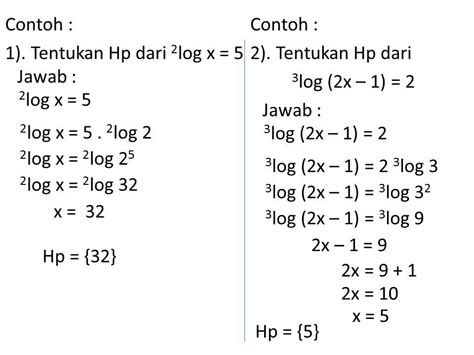 Contoh Soal Persamaan Logaritma Kelas 10 Contoh Soal Terbaru - Riset