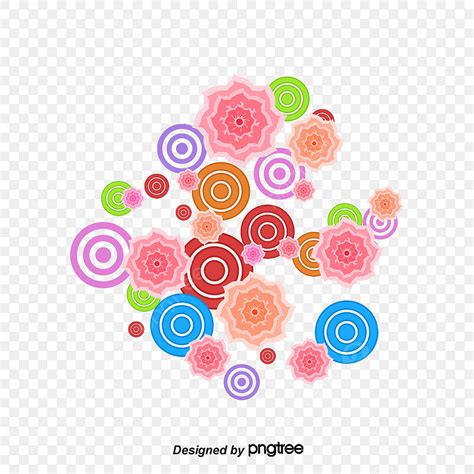 Colored Circles Pattern, Color Pattern, Colored Circles, Textile Furnishings Pattern PNG and ...