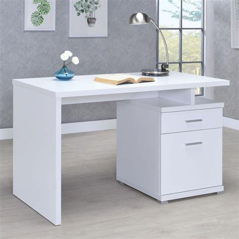 Felton White Desk with File Cabinet - Jem Furniture Store