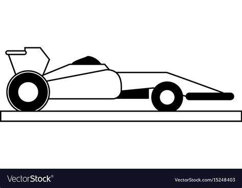 Race car silhouette Royalty Free Vector Image - VectorStock