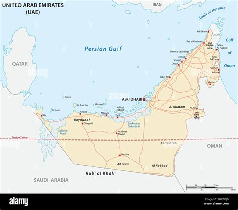 Country uae map Cut Out Stock Images & Pictures - Alamy