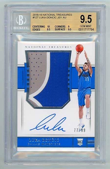 2018-19 National Treasures Luka Doncic Rookie Card Tops $237,000