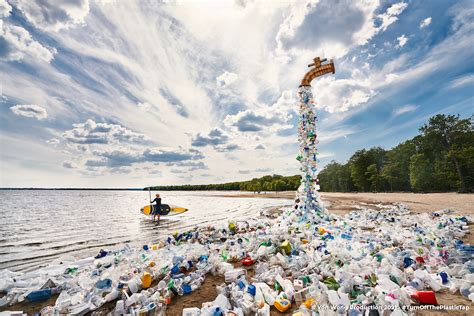 Benjamin Von Wong Created a "Giant Tap" Plastic Waste Art