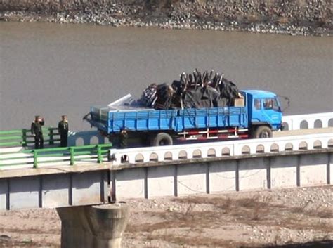 Bridge over Tumen river, connecting China and North Korea