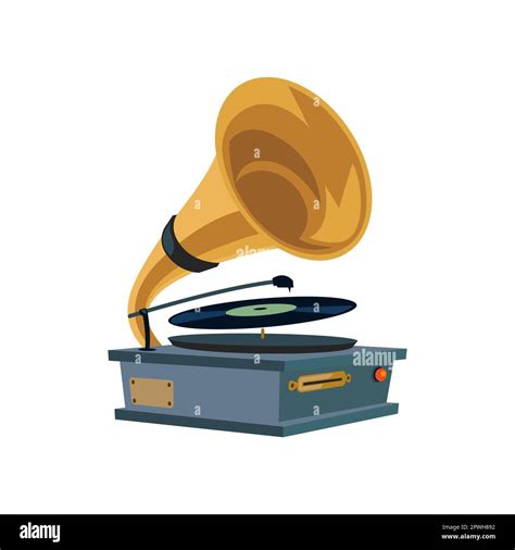 Old-fashioned record player cartoon illustration Stock Vector Image & Art - Alamy