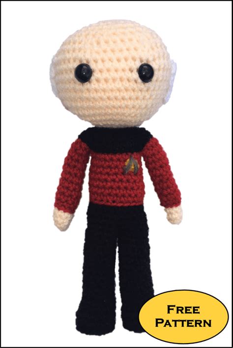 Free Star Trek: The Next Generation Captain Picard Amigurumi Pattern ...